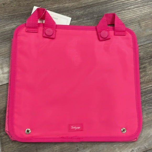 THIRTY-ONE: 2 Oh-Snap pockets - Pink Cross pop and Navy Cross pop print NEW - Picture 3 of 5